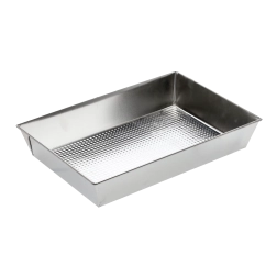 Plaque de cuisson avec fond texturé 36 × 24,5 × 6 cm, tôle galvanisée