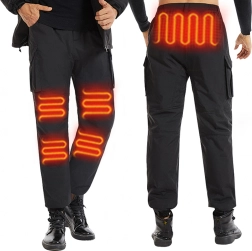 Pantalon cargo chauffant homme imperméable USB