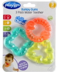 Playgro set de 3 anneaux de dentition rafraîchissants