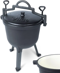 Chaudron en fonte émaillée sur pieds avec couvercle 8 l VILDE CAST LINE