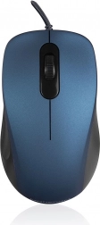 Souris optique filaire silencieuse bleue