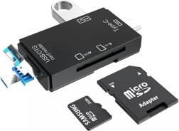 Lecteur de cartes universel 5‑en‑1 USB