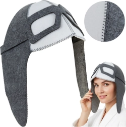 Bonnet de sauna en feutre aviateur ISOMEDIX