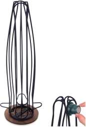 Support rotatif pour capsules de café RADKA 40 cm, métal, noir