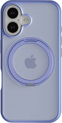 Coque TORRAS Ostand Pro pour iPhone 16, bleue, avec MagSafe et anneau rotatif