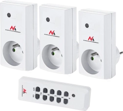 Ensemble de prises intérieures avec télécommande MACLEAN ENERGY – 3 pcs, programmables