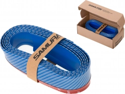 Becquet en caoutchouc universel pour pare-chocs motif carbone 2,5 m – Bleu