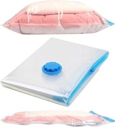 Sac de rangement sous vide pour vêtements et linge de lit 80 × 100 cm