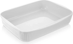 Plat à gratin en porcelaine blanc 30,5 × 24,5 × 5,5 cm, 2,2 l