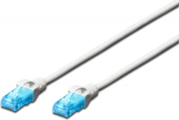 Câble patch RJ45-RJ45 cat. 5e U/UTP 0,25 m blanc