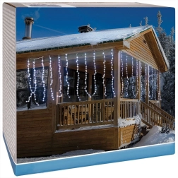 Guirlande lumineuse extérieure en rideau de glace 220 LED 2 m