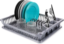 Égouttoir à vaisselle gris 46 × 37 × 8,5 cm