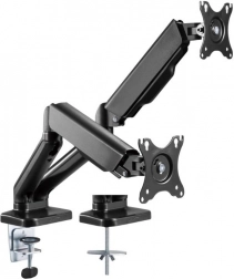 Support pour deux moniteurs avec ressort à gaz