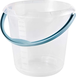 Seau en plastique avec bec verseur KEEEPER, transparent