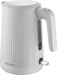 bouilloire électrique en plastique 1,7 l blanche