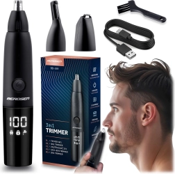 Berdsen tondeuse nez et oreilles 3‑en‑1 noire