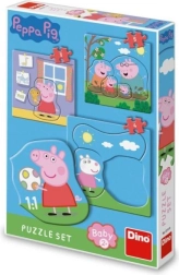 Set de puzzles Peppa Pig : La famille, 3–5 pièces pour tout-petits