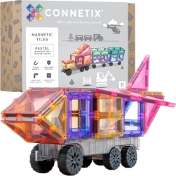 Connetix Pastel Transport Pack jeu de construction magnétique 50 pièces