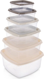 Ensemble de boîtes alimentaires avec couvercles, 6 pièces