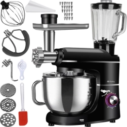 Robot culinaire planétaire 3-en-1 RUHHY avec blender et hachoir à viande, 6,2 l, 1500 W