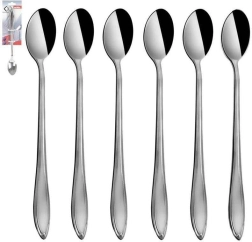 Cuillères à cocktail en acier inoxydable CONIC, 6 pcs