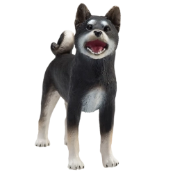 Mojo chien Shiba Inu noir – figurine réaliste