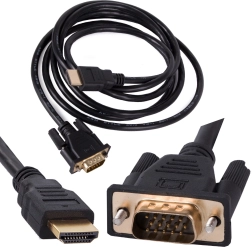 câble HDMI vers VGA 2 m, Full HD, connecteurs plaqués or
