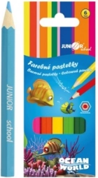Crayons de couleur Ocean World hexagonaux 6 pcs