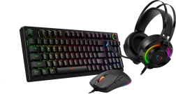 Ensemble de jeu premium 3-en-1 ECLIPSE RGB – clavier mécanique, souris et casque