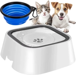 Bol anti-versement pour eau avec cadeau Purlov pour chiens et chats