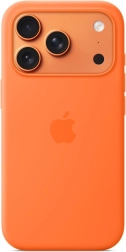 Coque en silicone avec MagSafe pour iPhone 17 Pro – orange