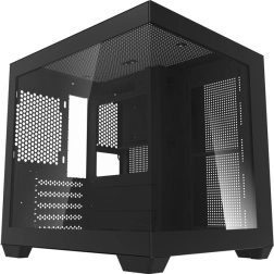 Boîtier PC Darkflash C275P, M-ATX, verre trempé, noir