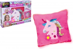 Oreiller licorne avec paillettes et couture pour enfants