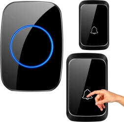 Sonnette sans fil étanche, 25 mélodies, 3 niveaux de volume