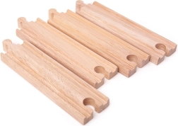 Rails droits longs BIGJIGS RAIL 21 cm – 4 pcs