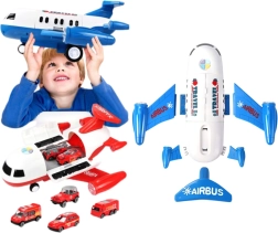 avion de ligne avec petites voitures – rouge