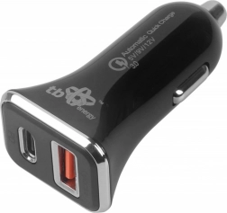 Chargeur voiture USB‑A + USB‑C avec charge rapide