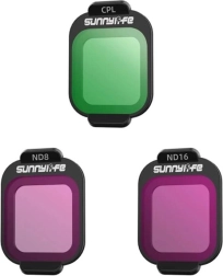 Filtres Sunnylife CPL, ND8, ND16 pour DJI Flip