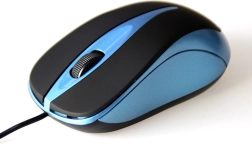 Souris optique Media-Tech PLANO noir-bleu