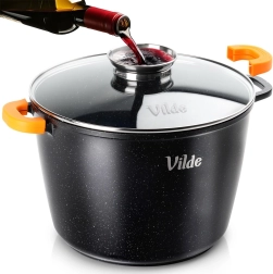 Faitout en granit avec couvercle en verre TERRUNA AROMA 28 cm, 9,7 l