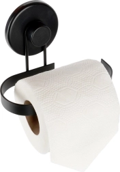 Porte-papier toilette en métal à ventouse – noir