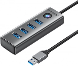 Hub USB ORICO 4× USB 3.0, gris