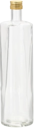 Bouteille en verre 750 ml avec bouchon à vis doré SOLA
