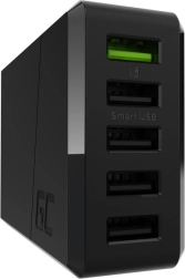 Chargeur secteur GREENCELL ChargeSource 5, 52 W, 5× USB avec charge rapide
