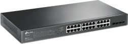 Commutateur TP-Link JetStream 28 ports gigabit avec PoE+ et 4 ports SFP
