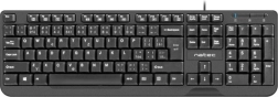 Clavier Natec Trout Slim USB CZ/SK 1.8m noir