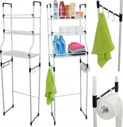 Étagère de salle de bain avec organiseur et trois niveaux