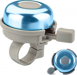 Sonnette de vélo en métal pour guidon – classique et puissante, bleue