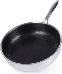 Poêle profonde en acier inoxydable COOKCELL 28 cm