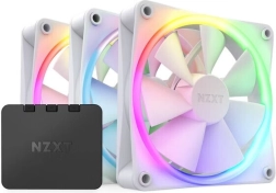 Kit de 3 ventilateurs NZXT F120 RGB avec contrôleur – blanc